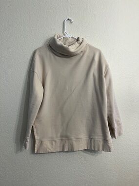 Athleta Soft Cream Cowl-Neck Sweatshirt